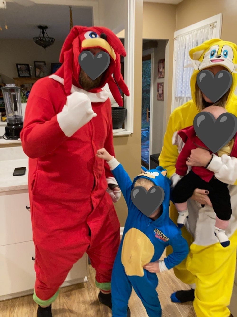 Sonic/Tails/Knuckles Costume Onesies